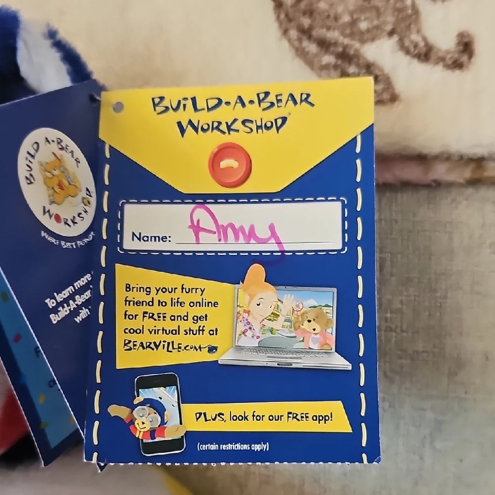 Colorful Heart and Bear Pattern Plush Toy - Picture 5 of 7